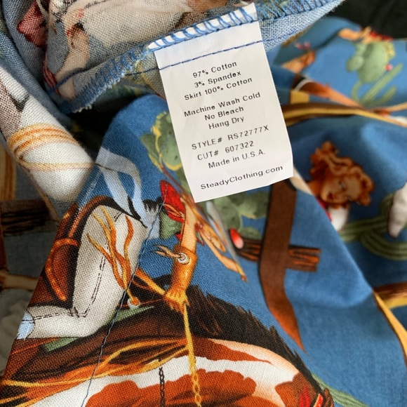 Rock Steady Cowgirl Pinup Dress Medium - Picture 5 of 8